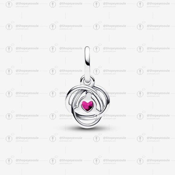 Pandora Pink Eternity Circle Dangle Charm - Picture 2 of 6